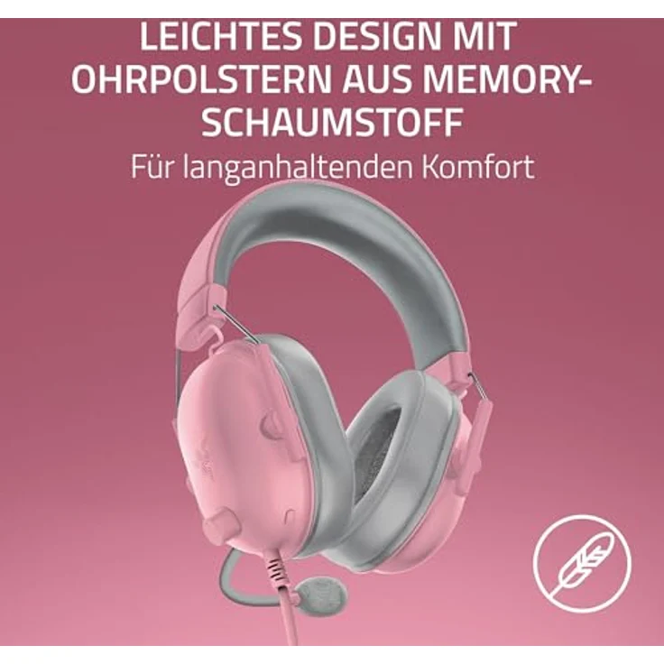 RAZER BLACKSHARK V2 X, Kabelgebundenes Esports-Headset mit RAZER™ Triforce Titanium 50-mm-Treibern und HyperClear Mikrofon, Over-ear Design, Quarz/Rosa – Bild 5