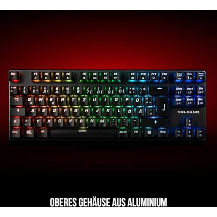 Modecom Volcano Lanparty Plus RGB, mechanische TKL-Tastatur mit Outemu Brown Switches, Schwarz, abnehmbares USB-Kabel – Bild 6