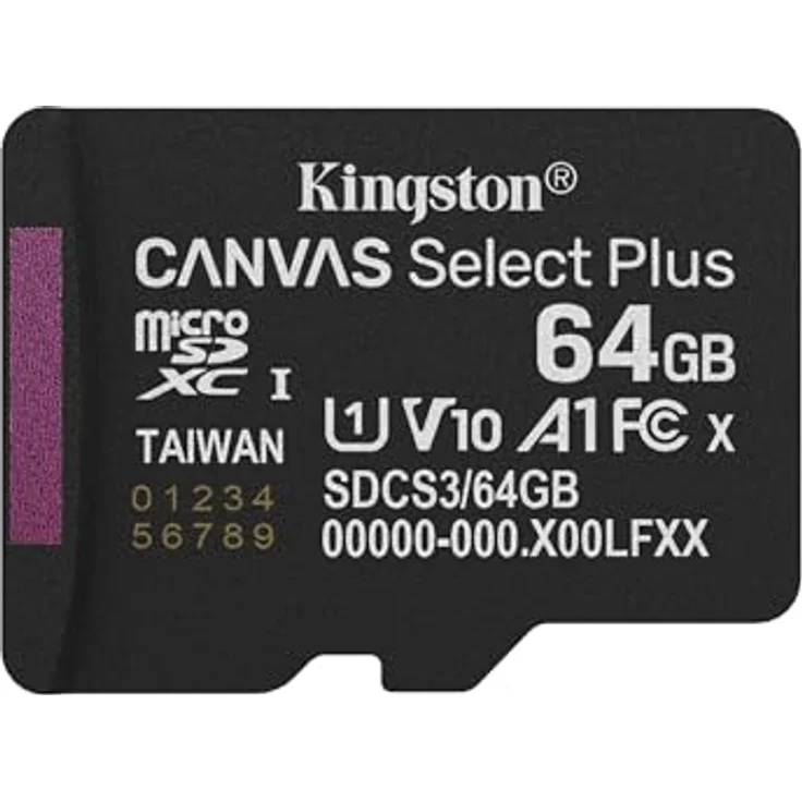 Kingston Canvas Select Plus microSD Speicherkarte 64GB, microSDXC Gen3, 100R A1, ohne SD-Adapter – Bild 1