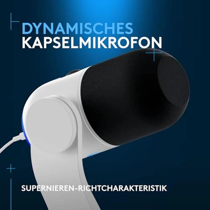 Logitech Yeti GX Dynamic RGB Gaming Mic with LIGHTSYNC - OFF WHITE - EMEA28-935 (Podcasting, Home-Studio) – Bild 2