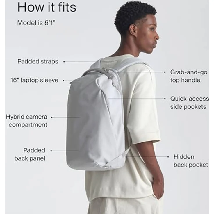 Urth Norite 24L Backpack + Camera Insert, Kamerarucksack mit 24 l Volumen, Ash Grey – Bild 4