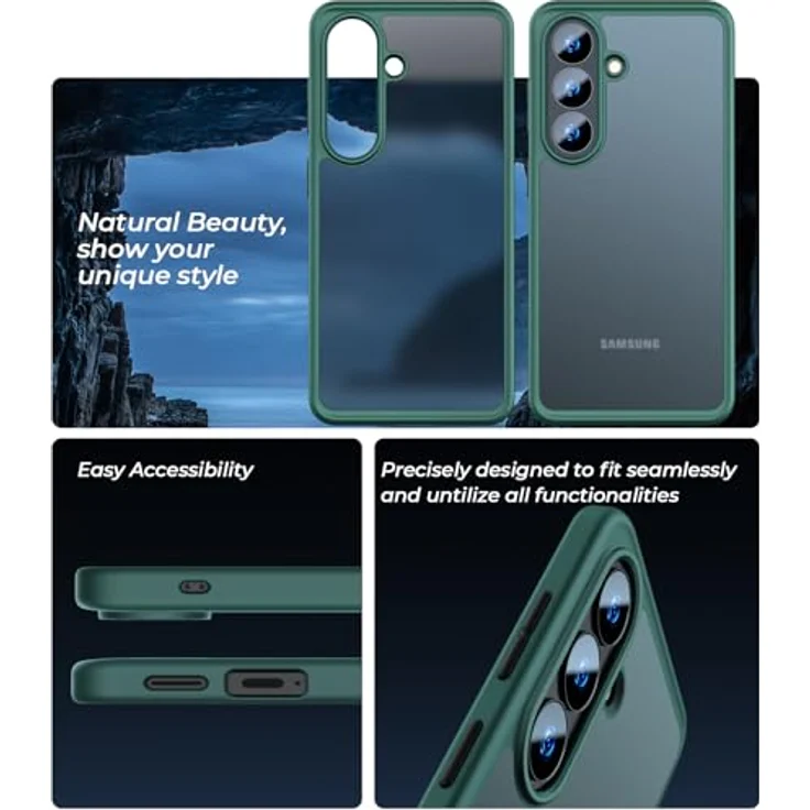 U Ultimate24Style Premium Hülle für Samsung Galaxy S26 – Robuste, stoßfeste Schutzhülle mit Airbag-Technologie, kratzfest und griffig (Grün) – Bild 5