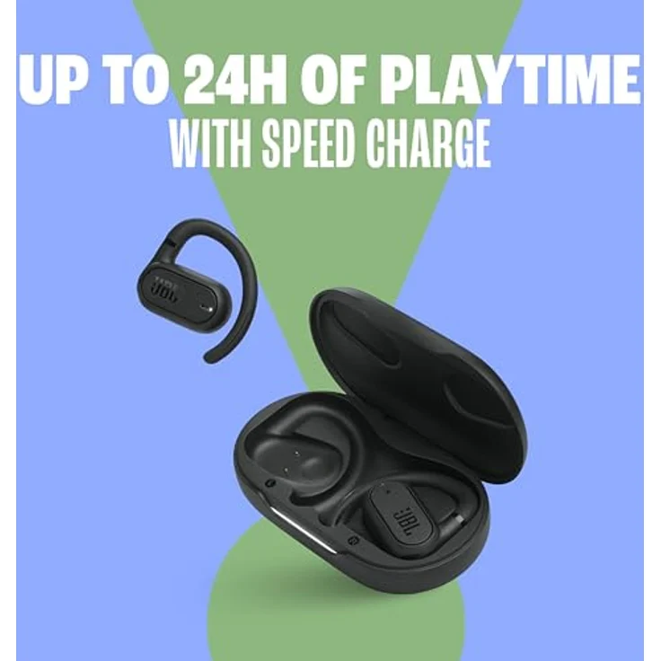 JBL Soundgear Sense – Kabellose Bluetooth-Open-Ear-Kopfhörer – Spritzwassergeschützt und komfortabel – In Weiß – Bild 6