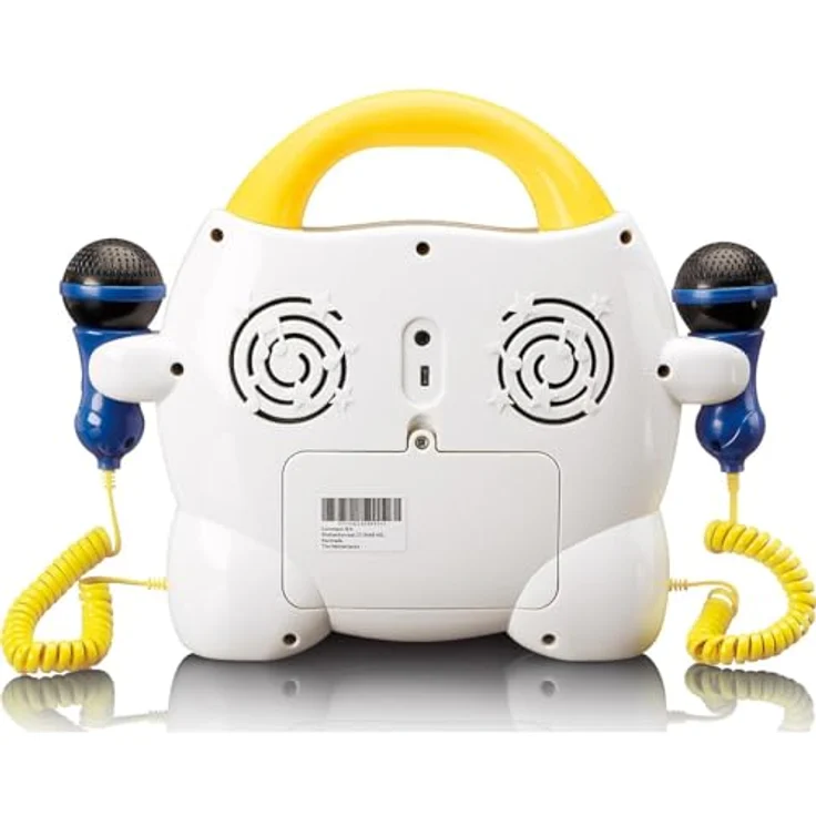 Lenco KCD-011 CD-Player Sing Along für Kinder - Bluetooth 5.0 - Antishock - LED-Display - Titelspeicher - 2 Mikrofone für Karaoke - AC- oder Batterie betrieben - mit Aufklebern – Bild 3
