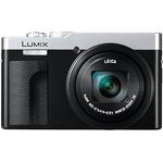 Panasonic LUMIX DC-TZ99E-S Kompakte Travel Zoom Kamera, Leica DC-Objektiv, 30-facher Zoom, 24-720mm, 20,3 MP, OIS, 4K 30p Video, 7,6cm klappbarer Monitor, WLAN, Bluetooth, Silber