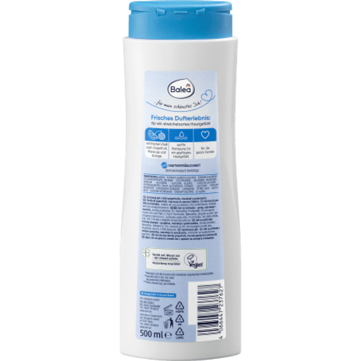 Balea Frische Energie Family Duschegel 500 ml - Vegan, mit frischem Duft nach Grapefruit, Maracuja und Orange – Bild 2