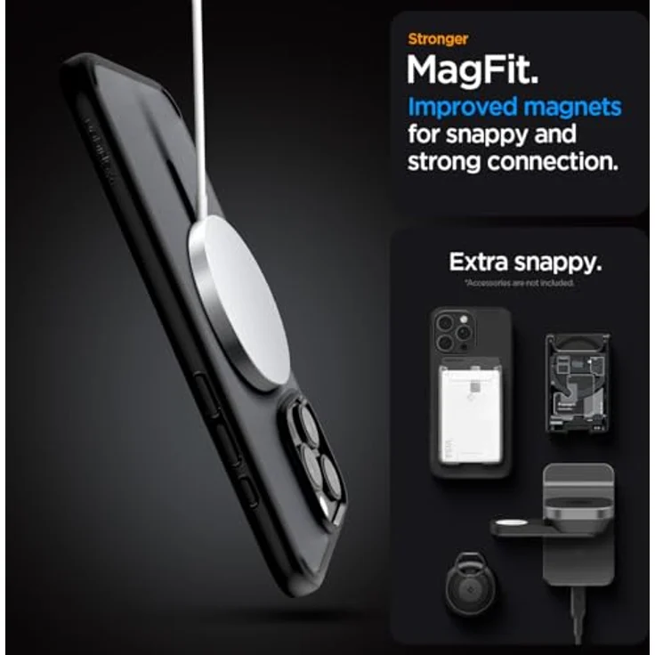 Spigen iPhone 16 Pro Max Hülle [Verbesserte Magnestärke] Ultra Hybrid MagFit Case Kompatibel mit MagSafe - Frost Black – Bild 4