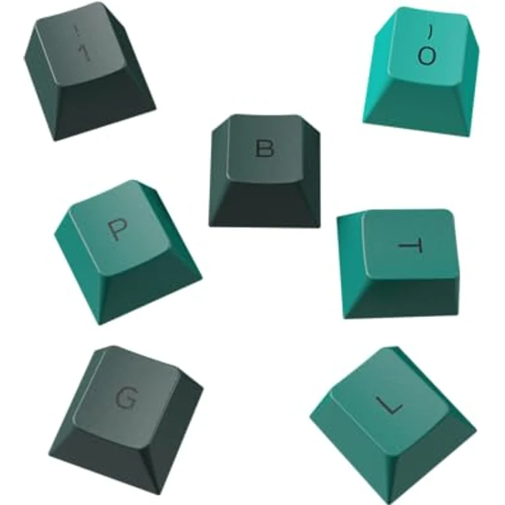 Glorious GPBT Keycaps 115 Tastenkappen-Set deutsches Layout QWERTZ Rain Forest Türkis Grün – Bild 5