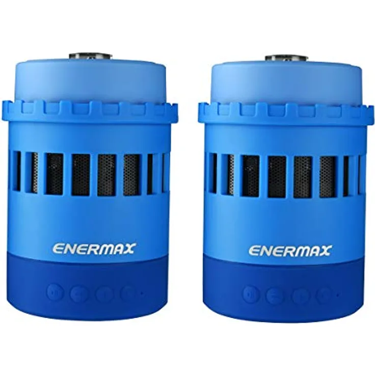 ENERMAX PHAROSLITE 7-in1 RGB Wireless Stereo-Bluetooth-Laustprecher mit integrierter Music Player und Micro SD Slot; EAS05-BW weiß