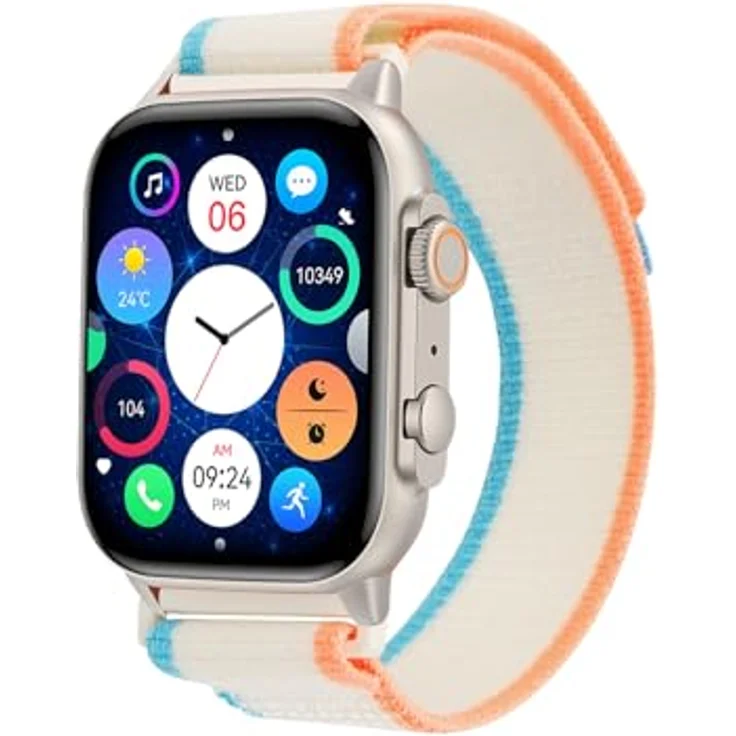 Trevi T-FIT 430 A Smartwatch, 1,95 Zoll AMOLED Display, kabellose Anruffunktion, Trainings- und Wellnesskontrolle, Schlafüberwachung, IP68, Silber – Bild 1