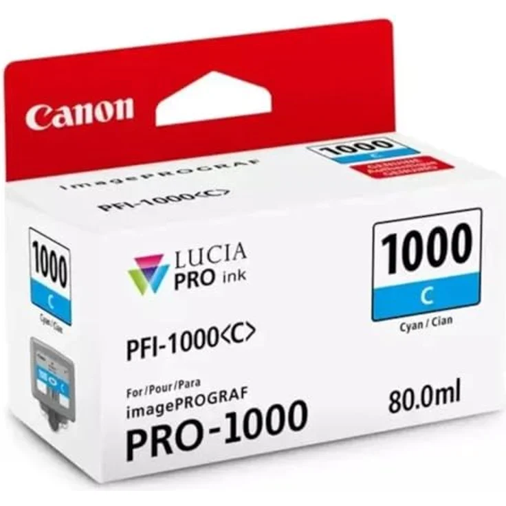 Canon PFI-1000 C original Tintenpatrone Cian para Impresora Fotográfica PRO-1000 – Bild 2