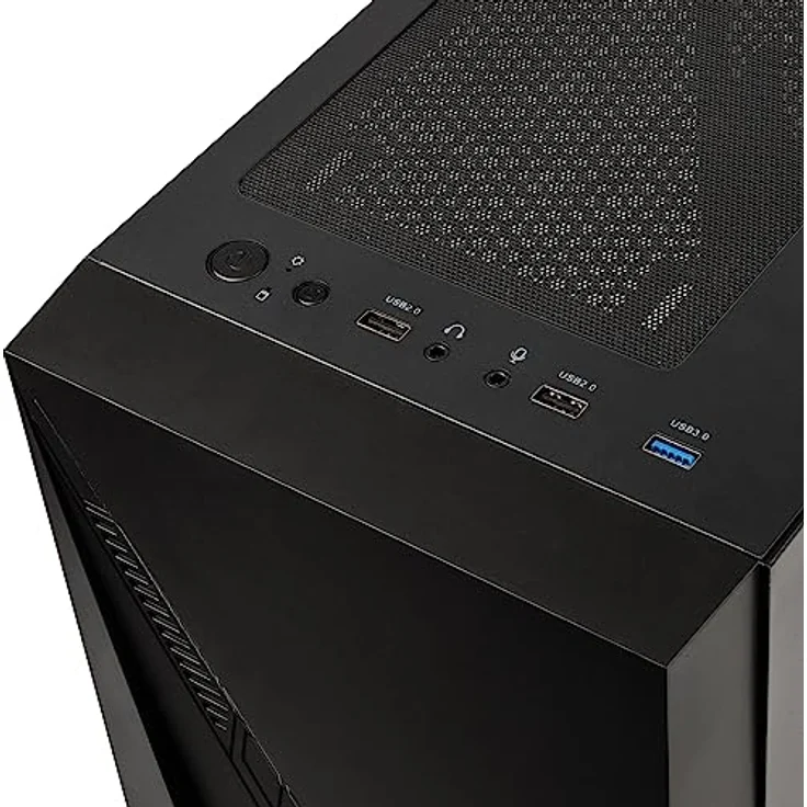 Kolink Inspire K2 Plus PC-Gehäuse, ARGB-Beleuchtung, ARGB 120mm Lüfter, GPU bis zu 300mm, Stahl, Micro-ATX, Schwarz – Bild 5