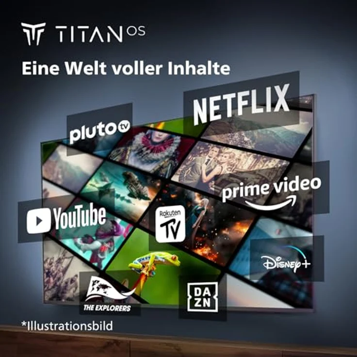 PHILIPS 75PUS7009 4K LED Smart TV - 75-Zoll Display mit Pixel-präziser Ultra HD Titan OS Plattform und Dolby Atmos-Klang - Schwarz – Bild 3