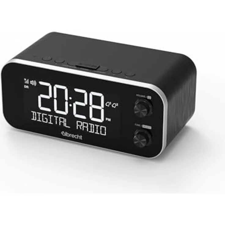 Albrecht DR455 DAB+/UKW Radiowecker mit Crescendo-Funktion und ASA Warnmelde-Technik, schwarz – Bild 1