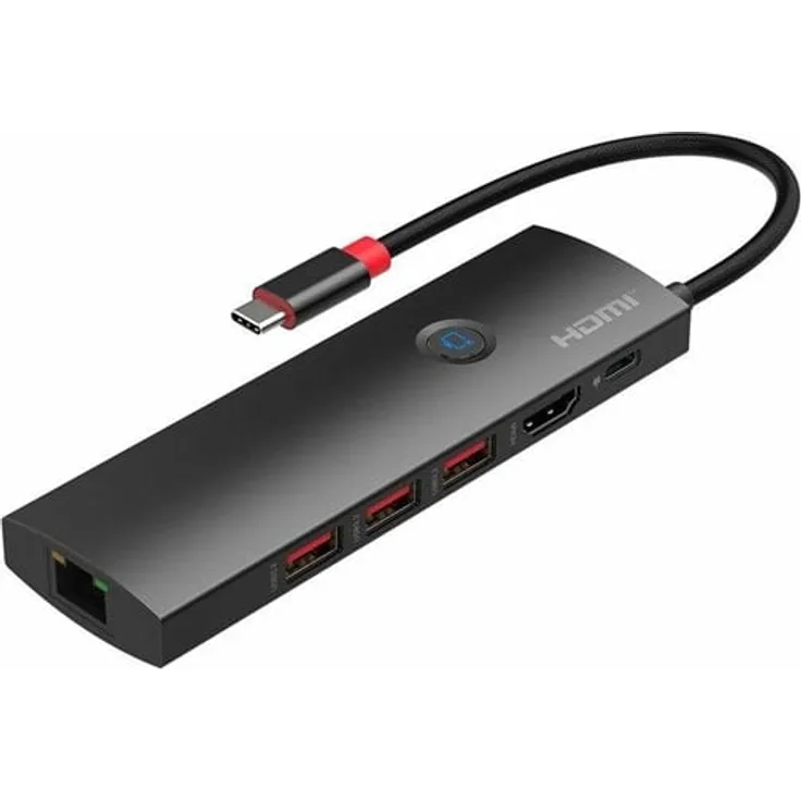 MicroConnect Dockingstation USB-C / Thunderbolt 3 mit HDMI und 1GbE Anschlüssen