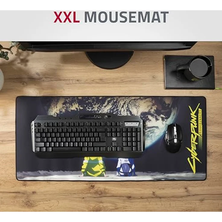 DEVplus Cyberpunk Edgerunners Moon (XXL), Mausmatte, Schwarz – Bild 6