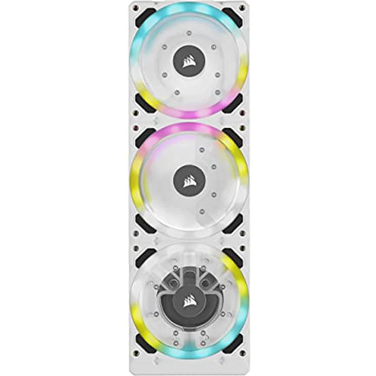 Corsair Hydro X Series XD7 RGB Pumpen-/Ausgleichsbehälter-Kombination (360-mm-Verteilerplattensystem, D5 PWM-Pumpe, 140-ml-Behälter, 36 Einzeln Ansteuerbare RGB-LEDs, Temperatursensor) Weiß – Bild 1