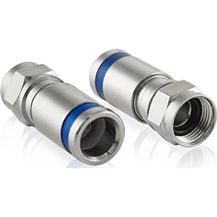 Poppstar 50x SAT Quick Mount Stecker, Kompressionsstecker für Koax Kabel (RG59 RG6U Koaxialkabel (bis 7,8mm), Witterungsbeständig – Bild 3