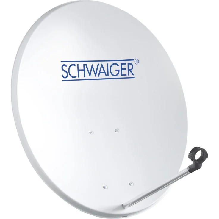 Schwaiger Satellitenspiegel Stahl Offset Antenne Ø 55 cm, hellgrau, hohe Langlebigkeit, kompatibel mit SCHWAIGER LNBs
