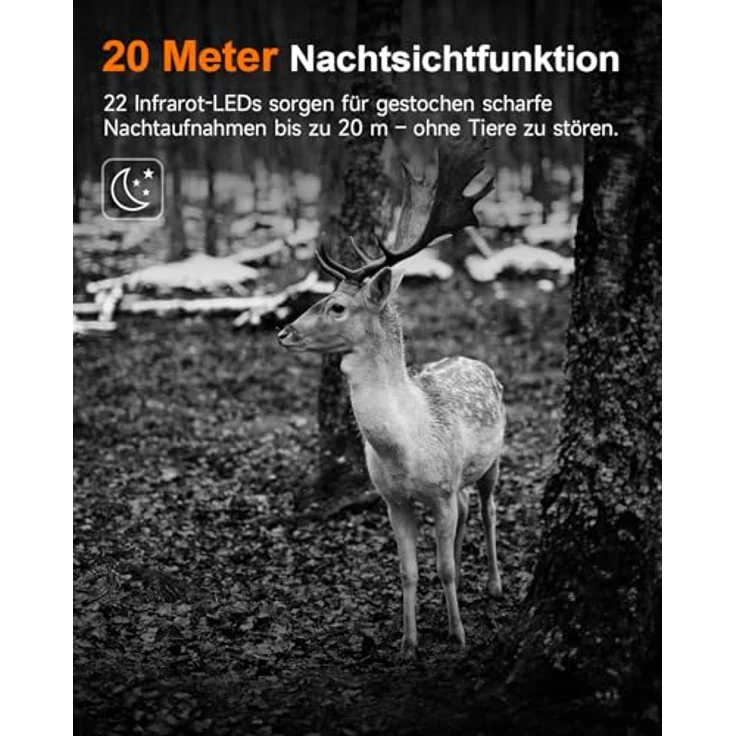 Rollei Wildkamera HD-30, Überwachungskamera mit hochauflösenden Fotos bis zu 48 MP in 4K-Qualität – Bild 3