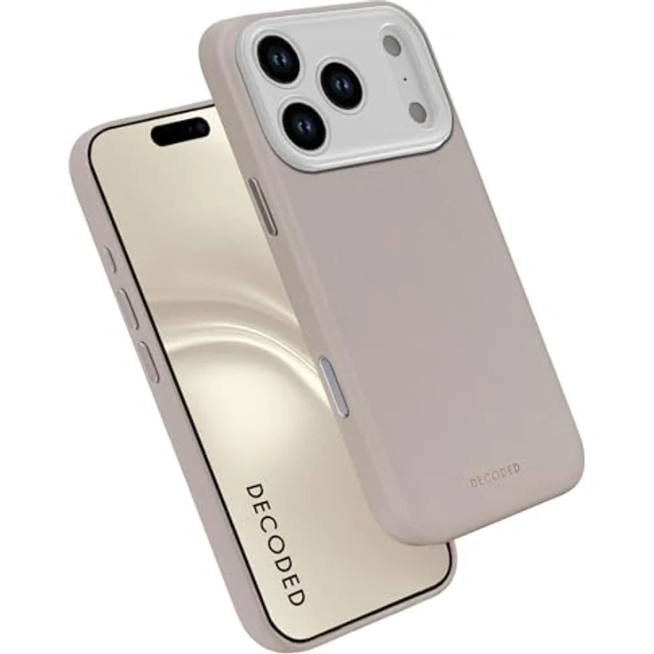 Decoded Lederhülle für iPhone 17 Pro, Premium ECCO Leder, MagSafe Kompatibel, Vollständiger Kameraschutz, Beige – Bild 1