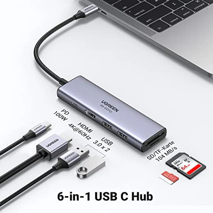 UGREEN 6-in-1 USB-C Hub – Bild 3
