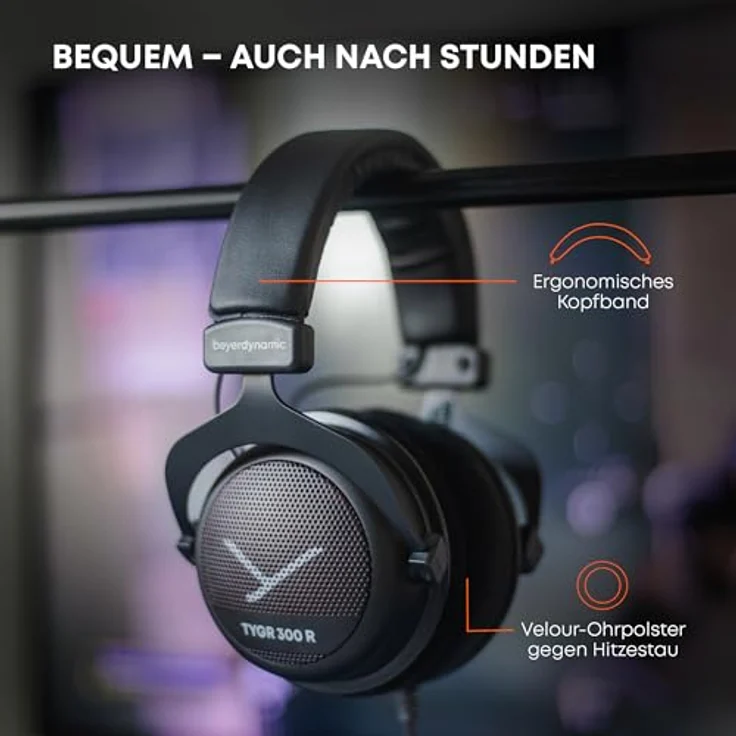 beyerdynamic TYGR 300 R Kopfhörer, offener Gaming-Kopfhörer, kabelgebunden, schwarz – Bild 10