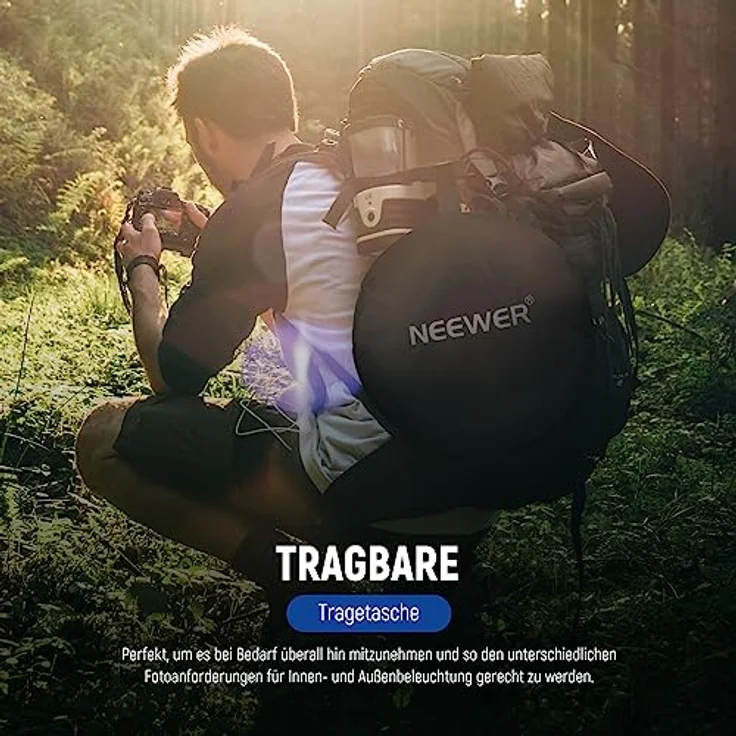 Neewer 110 cm 5-in-1 Faltbare Reflektoren Set mit Tasche - gold/silber/weiß/schwarz/transparent - Preisvergleich – Bild 6