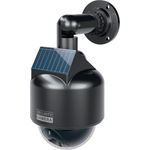 BASI - KA 312 - CCD Solar-Kamera-Attrappe - Überwachung - täuschend echte Nachbildung - mit rotem Blinklicht - IP23 - inkl. Befestigungsmaterial und aufklebbares Warnschild