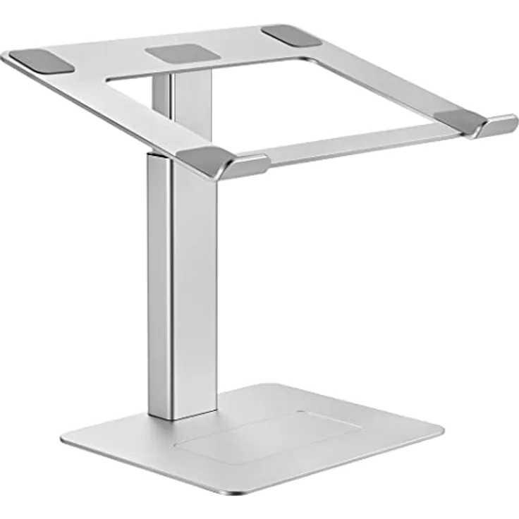 myWall Laptop Ständer HT45L, Ergonomische Laptop-Halterung für den Schreibtisch, Notebook und MacBook Ständer kompatibel für 11-17 Zoll Laptops, belüfteter Laptop Ständer-Halter für Laptops
