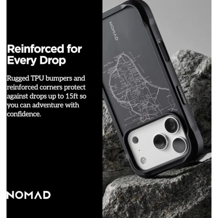 Nomad Rugged Case - norte - Handyhülle für iPhone 18 Pro/17 Pro, robuster Polycarbonat-Rahmen, MagSafe- und Qi2-kompatibel, fingerabdruckresistente Rückseite – Bild 2