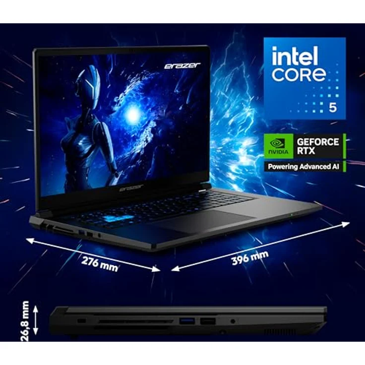 Medion NTB Scout 17 E1 30039741, 17.3" FHD Laptop mit Intel® Core™ i5-13420H, 16GB RAM, 1TB SSD, NVIDIA RTX 5050, schwarz – Bild 2