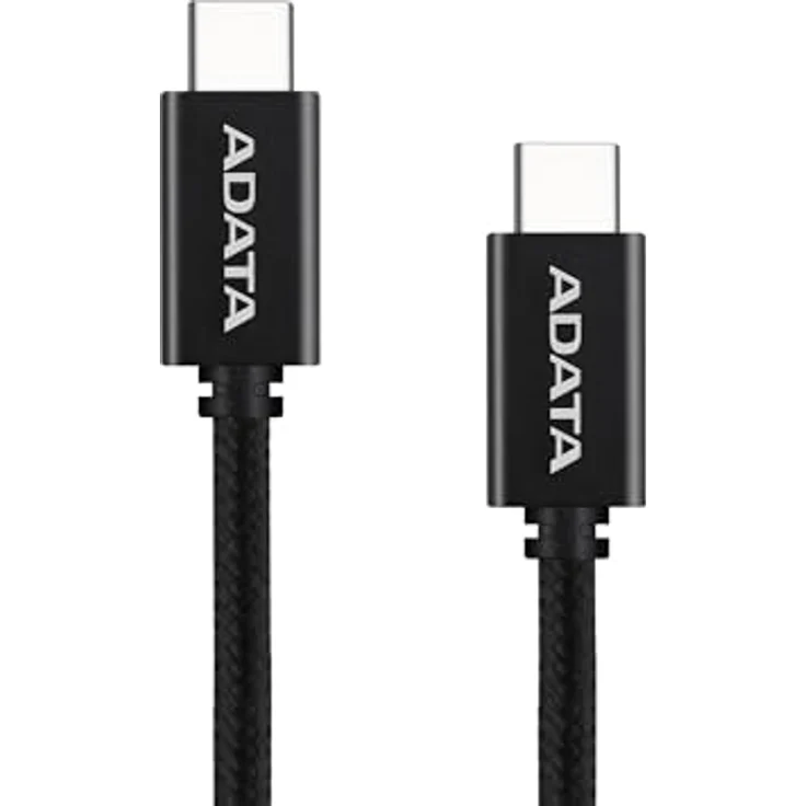 ADATA USB 2.0 Kabel, USB-C Stecker auf USB-C Stecker, schwarz, 1 Meter, bis zu 100 Watt, PD 3.0, QC 3.0 – Bild 2