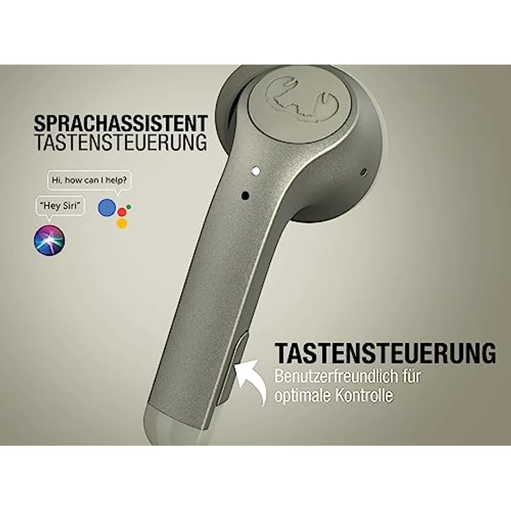 Fresh 'n Rebel Twins 3+ Tip, kabellose In-Ear-Bluetooth-Kopfhörer, kristallklare Musik und Telefonate, In-Ear-Erkennung, Mulitpoint-Bluetooth, 27 Stunden Spielzeit, spritzwasserfest (Dried Green) – Bild 3
