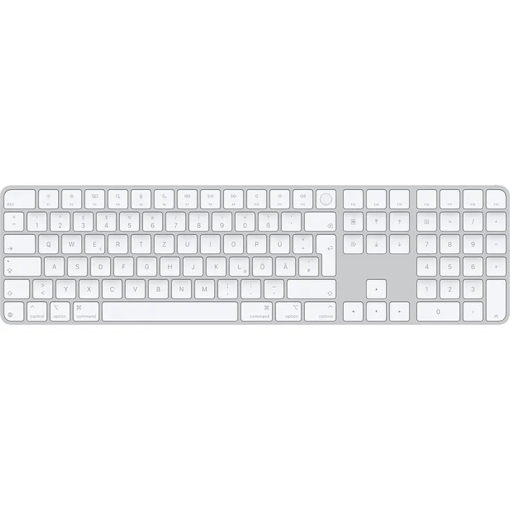 Apple Magic Keyboard mit Touch ID und Ziffernblock, kabellose Apple-Tastatur mit erweitertem Layout