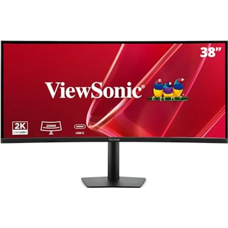 ViewSonic VA3820C, 38 Zoll Curved LED Monitor mit QHD Auflösung und integrierten Lautsprechern – Bild 2