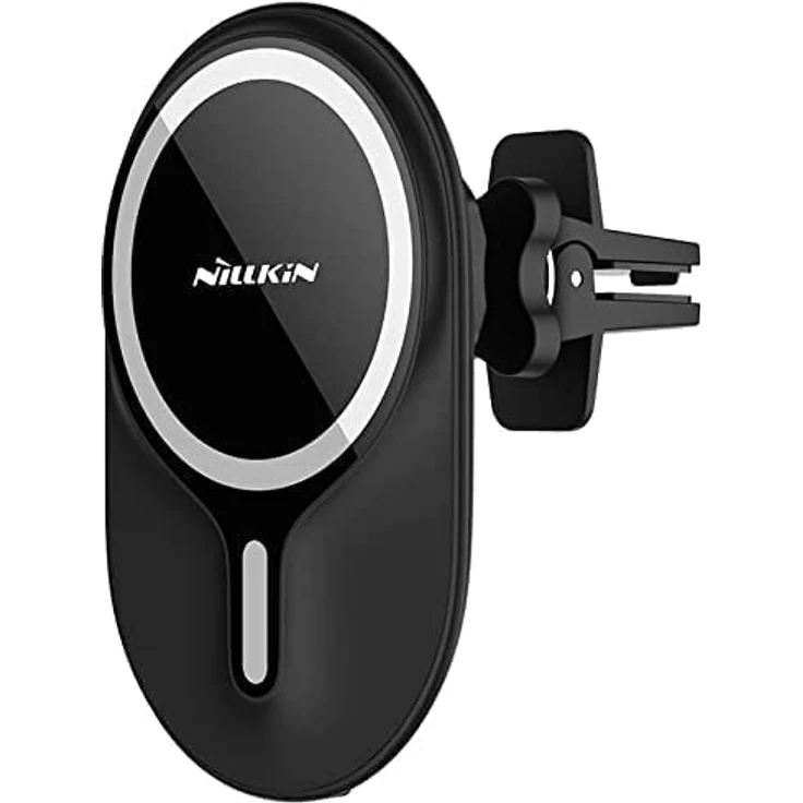 Nillkin MagRoad Qi Wireless Charger, Smartphone Halterung mit MagSafe, Schwarz, 360° drehbar für KFZ-Lüftungsgitter – Bild 2