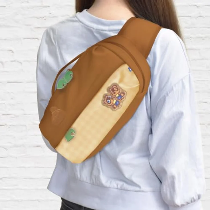 HORI Adventure Pack - Animal Crossing Brown - Schultertasche für Nintendo Switch 2 mit verstellbarem Schultergurt und organisiertem Stauraum – Bild 7