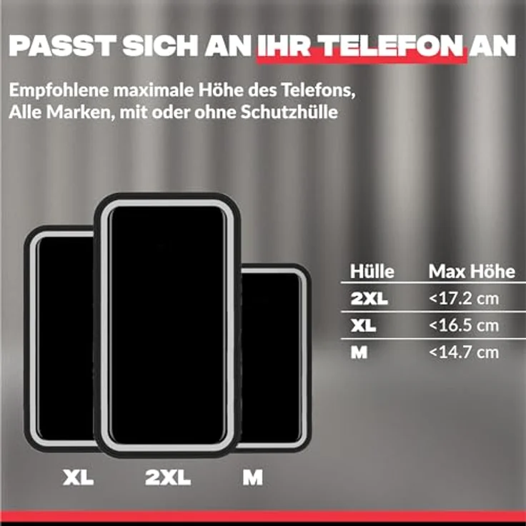 Shapeheart Smartphone-Halterung, magnetisch, für Scooter, Telefon XL bis 16,8 cm – Bild 6