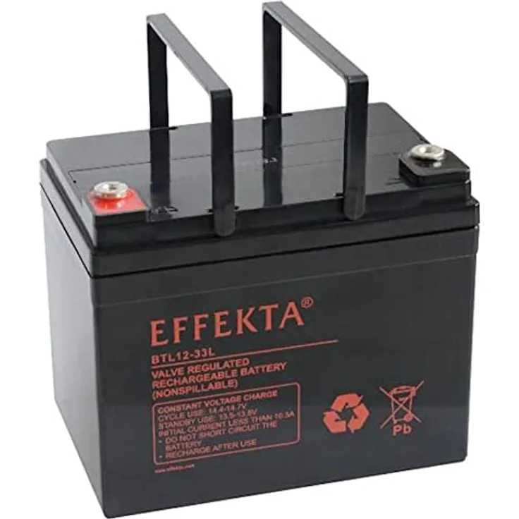 AGM BATTERIE EFFEKTA BTL12-33 / 12V 33Ah, wartungsfrei, schlagfest, auslaufsicher