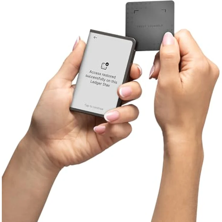 Ledger STAX, Hardware-Wallet mit Recovery Key, Bluetooth & Touchscreen für bis zu 15.000 Kryptowährungen, schwarz – Bild 3