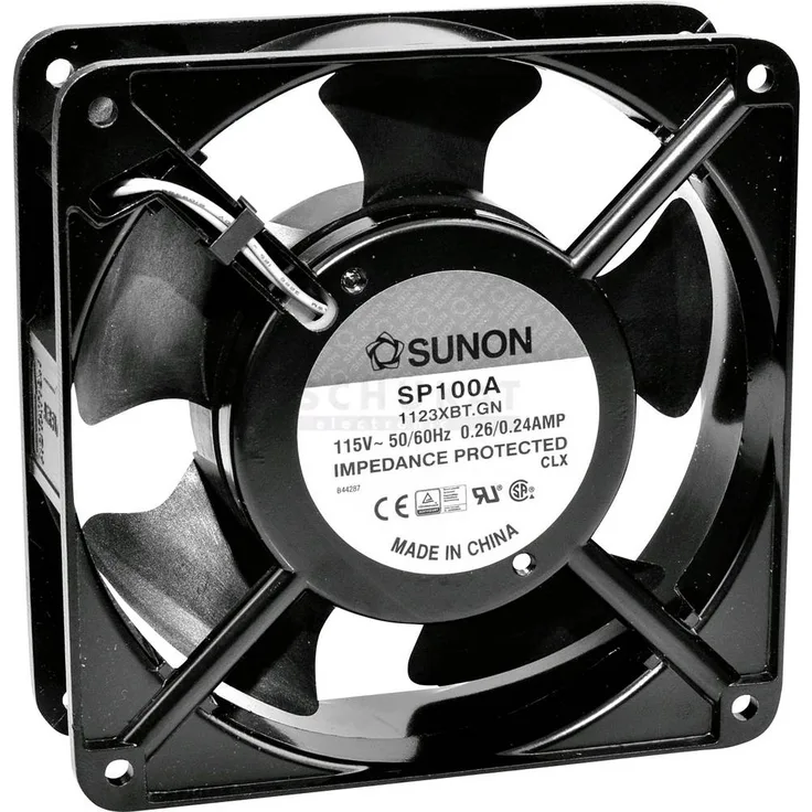Sunon DP203A2123LBTA24, Axiallüfter 230 V/AC, 93.42 m³/h, 120 x 120 x 38 mm, leise mit 28 dBA