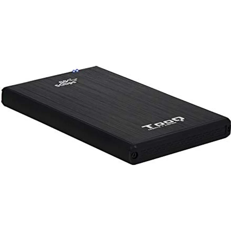 TooQ TQE-2522B - Gehäuse für 2,5 Zoll Festplatten (SATA I-II-III bis 9,5 mm Höhe, USB 3.0), Aluminium, LED Anzeige, schwarz, 50 g – Bild 2