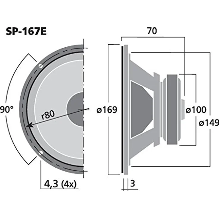 Monacor - IMG Stage Line SP-167E Basslautsprecher – Bild 3