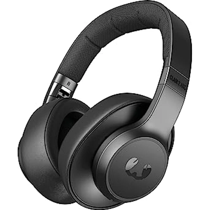 Fresh 'n Rebel Clam 2 ANC, kabellose Noise Cancelling-Kopfhörer Over-Ear, 60 Stunden Wiedergabezeit, mit Mikrofon, faltbar, Schnellladefunktion, Audioeingang, Vegane Leder Ohrmuscheln (Storm Grey) – Bild 1