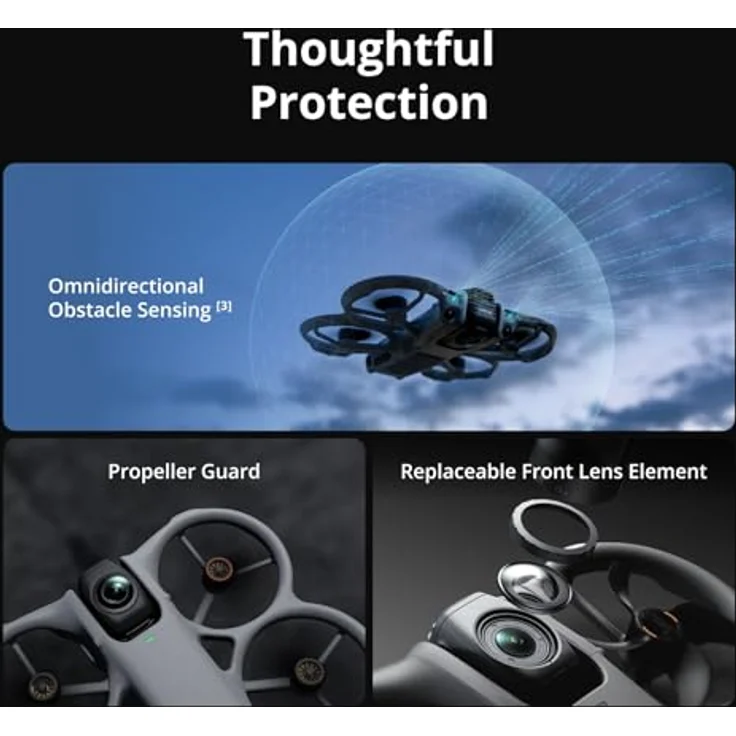 DJI Avata 360 (RC 2), 360°-Drohne mit 1-Zoll-8K-360°-Imaging und Propellerschutz, inkl. integrierter Fernsteuerung mit Display – Bild 4