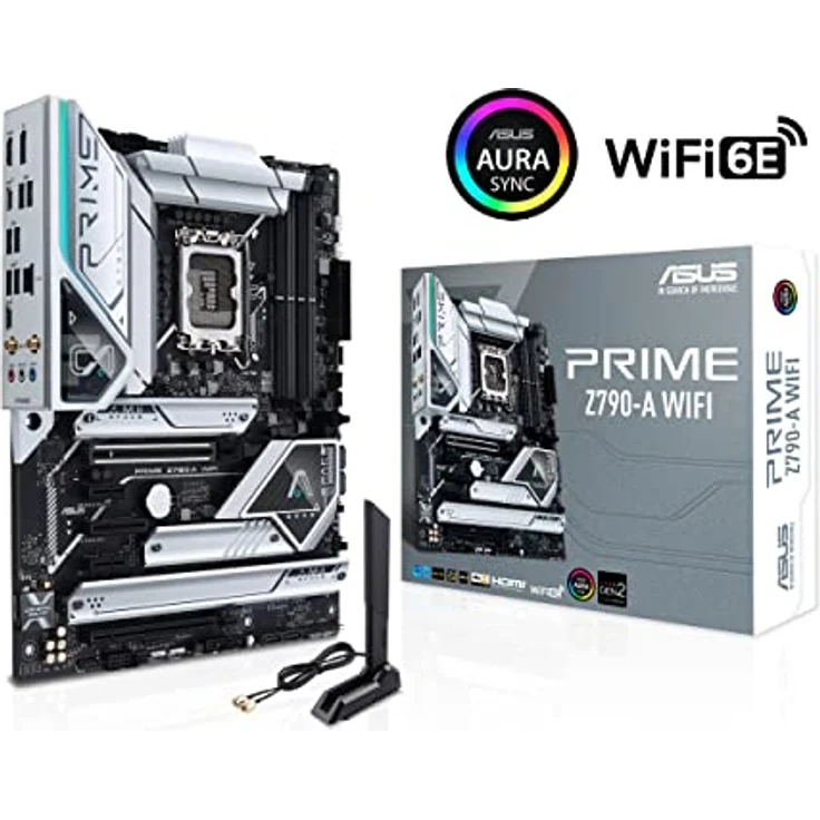 ASUS PRIME Z790-A WIFI, LGA 1700 ATX Mainboard mit PCIe 5.0, 4 M.2-Steckplätzen, DDR5, Intel WIFI 6E, 2,5 Gb LAN, silber – Bild 5