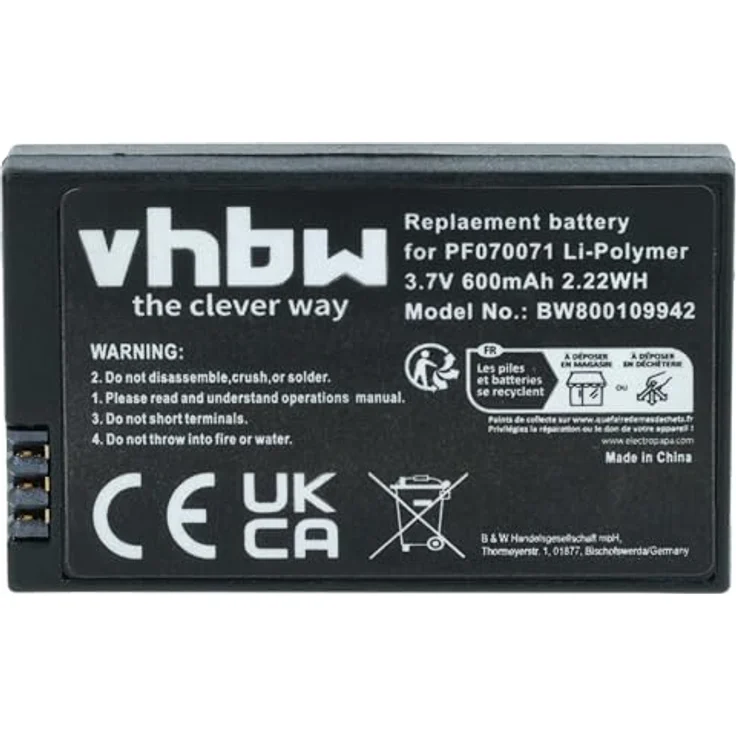 vhbw Li-Polymer Akku 600mAh (3.7V) für Drohne Multicopter Quadrocopter Parrot Mambo, Swing, Jumping Race Tuk-Tuk wie PF070071. – Bild 4