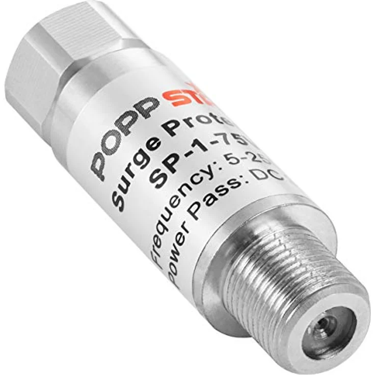 Poppstar 1008746 4x SAT Antenne Überspannungsschutz (Schutzadapter F-Stecker auf F-Buchse) silber - Preisvergleich – Bild 2