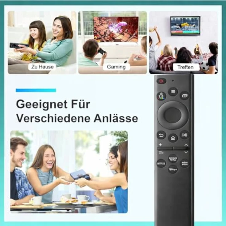 Mycotech Fernbedienung für Samsung Smart TV, Ersatzmodell BN59-01385A, sofort einsatzbereit, verbessert Signalübertragung, direktwahltasten für Netflix und mehr – Bild 4